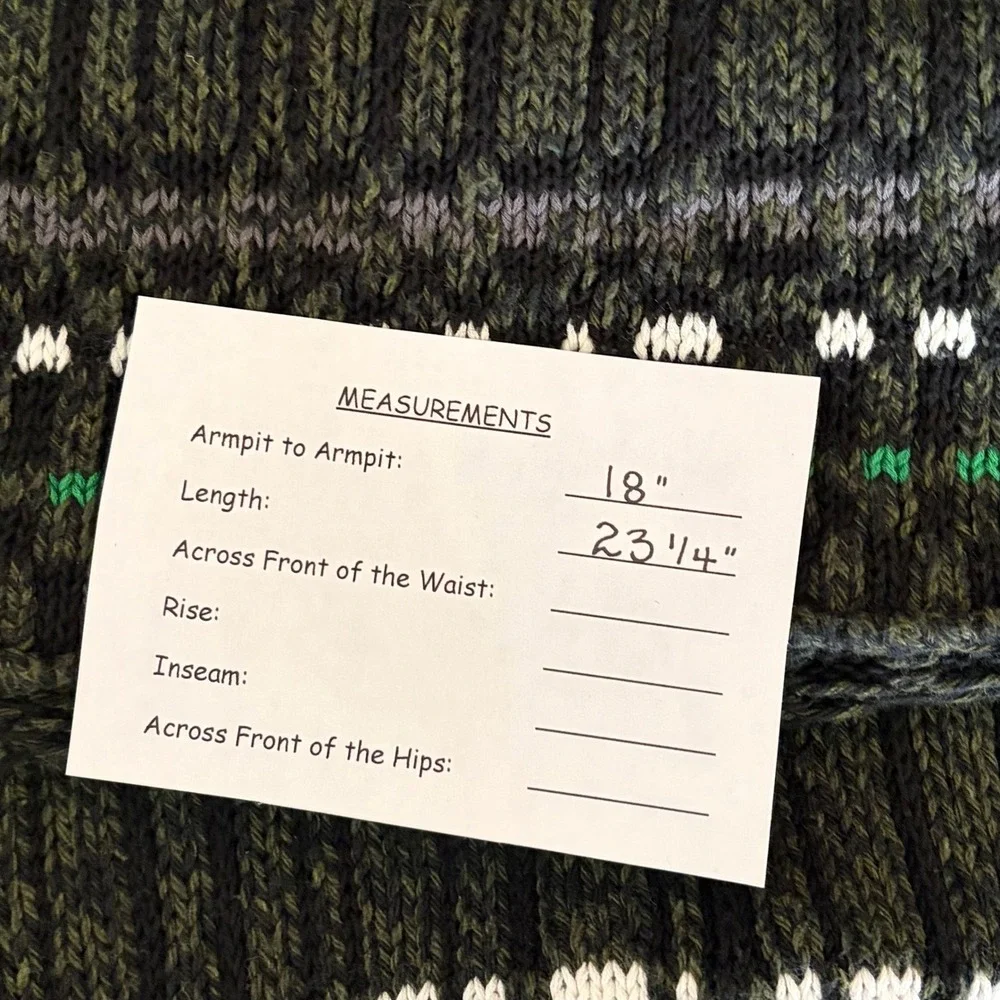 DRIES‎ VAN NOTEN Green Striped Pullover Knit Sweater V Neck Medium